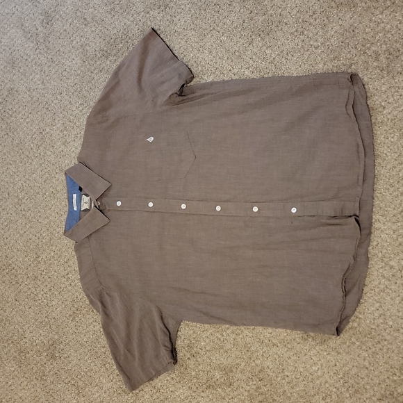 Set of 2 Volcom Short Sleeve Button Up Shirt Solid Men's - Picture 5 of 7